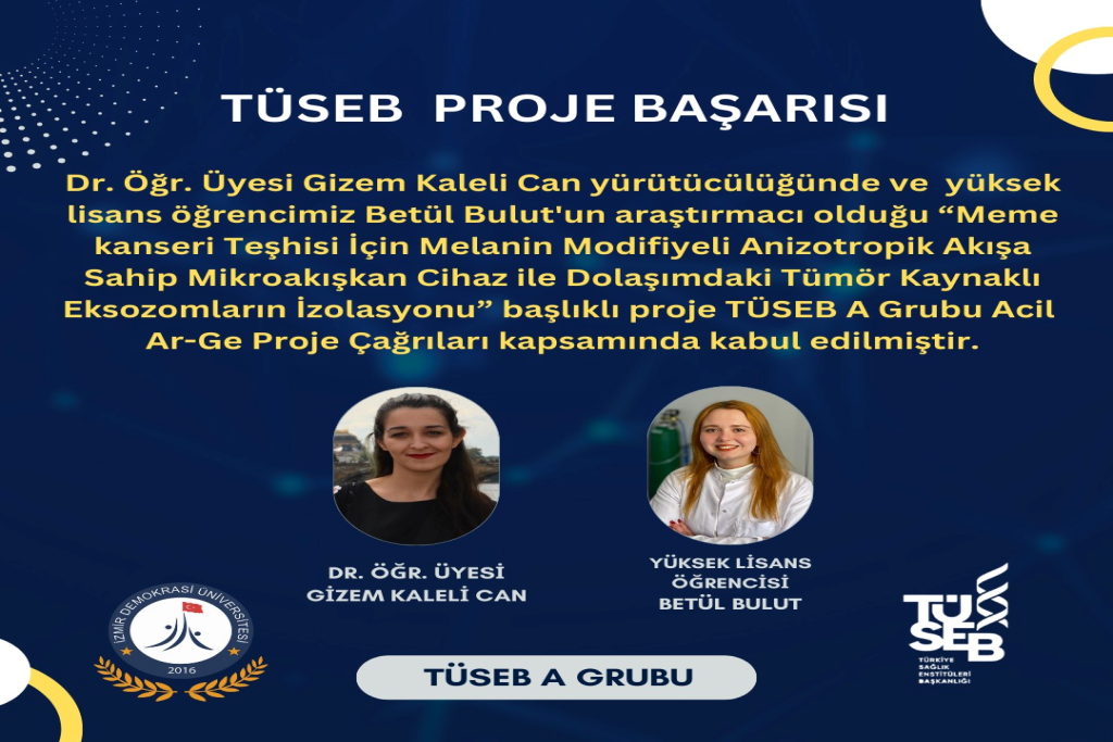 Öğretim Üyemizin TÜSEB Proje Başarısı