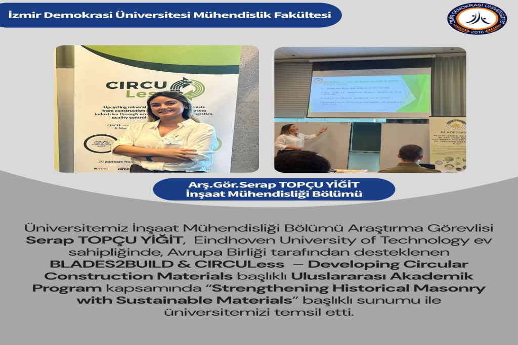 Araştırma Görevlimiz Serap Topçu Yiğit  Uluslararası Akademik Programda Üniversitemizi Temsil Etti